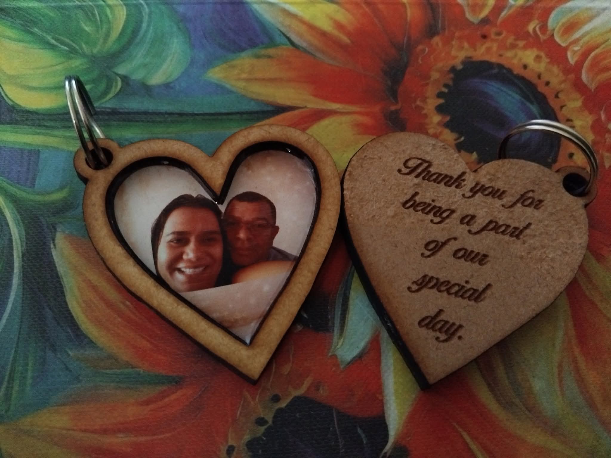 Wood Keychain with Resin